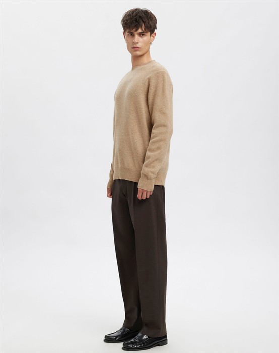 ANRRagi Knit Wool Crew Neck Strik